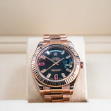 Rolex | Day-Date II | Rose Gold |Ruby | 218235 | 2013