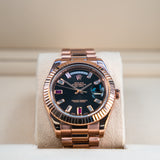 Rolex | Day-Date II | Rose Gold |Ruby | 218235 | 2013