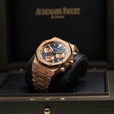 Audemars Piguet | Royal Oak Chronograph | 26239OR | Frosted Rose Gold | Blue Dial | 2022