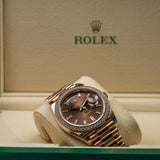 Rolex | Day-Date 40 | Rose Gold | Chocolate | 228345RBR| 2023