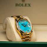 Rolex | Datejust 36 | 128238 | Turquoise | Yellow Gold | 2023