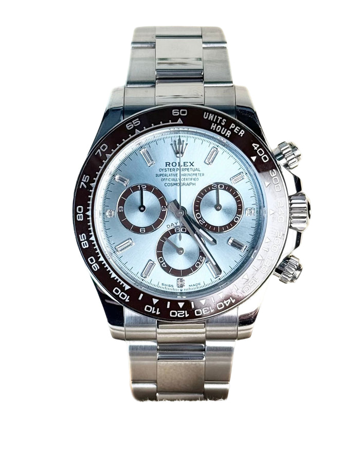 Rolex | Daytona | 126506 | Ice Blue Baguette Dial | Platinum | 2024