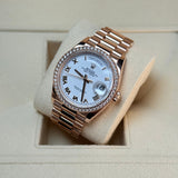 Rolex | Day-Date 36 | Rose Gold | White Roman | 128345RBR | 2021